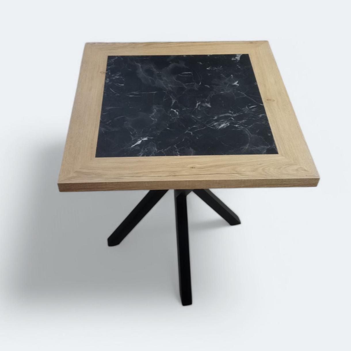 Meşe Çerçeveli Mermer Restaurant Masası